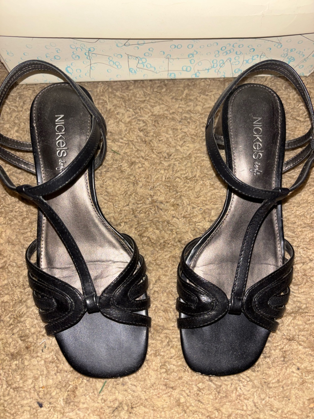 Nickels Black Strappy Women’s Dress Heels